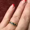 Channel Set Blue Sapphire Vintage Wedding Band