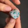 6ctw Multi-cut Blue Paraiba Scattered Paved Cocktail Ring
