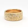 Flush Set Satin Finish Texture Matte Starry Wedding Band