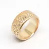 Flush Set Satin Finish Texture Matte Starry Wedding Band