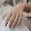 Flush Set Satin Finish Texture Matte Starry Wedding Band