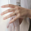 Flush Set Satin Finish Texture Matte Starry Wedding Band