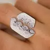 4ctw Marquise Cut Asymmetric Vintage Cocktail Ring