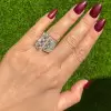 4ctw Marquise Cut Asymmetric Vintage Cocktail Ring