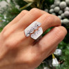4ctw Marquise Cut Asymmetric Vintage Cocktail Ring
