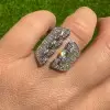 4ctw Marquise Cut Asymmetric Vintage Cocktail Ring
