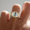 5ct Oval Cut Paved Two Tone Engagement Ring