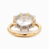 5ct Oval Cut Paved Two Tone Engagement Ring