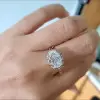 5ct Oval Cut Paved Two Tone Engagement Ring