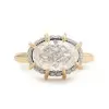 5ct Oval Cut Paved Two Tone Engagement Ring