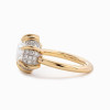 5ct Oval Cut Paved Two Tone Engagement Ring