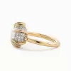 5ct Oval Cut Paved Two Tone Engagement Ring
