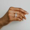 3ctw Scattered Paved Multicolor Sapphire Rainbow Starry Ring