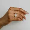 3ctw Scattered Paved Multicolor Sapphire Rainbow Starry Ring
