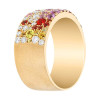 3ctw Scattered Paved Multicolor Sapphire Rainbow Starry Ring