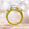7ctw Cushion Cut Vintage Filigree Three Stone Engagement Ring