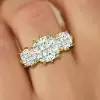 7ctw Cushion Cut Vintage Filigree Three Stone Engagement Ring