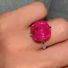 9.5ct Cushion Cut Fuchsia Pink Sapphire Cocktail Ring