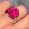 9.5ct Cushion Cut Fuchsia Pink Sapphire Cocktail Ring