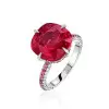 9.5ct Cushion Cut Fuchsia Pink Sapphire Cocktail Ring