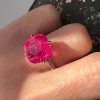 9.5ct Cushion Cut Fuchsia Pink Sapphire Cocktail Ring