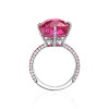 9.5ct Cushion Cut Fuchsia Pink Sapphire Cocktail Ring