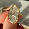 3.8ct Marquise Cut Simple Vintage Engagement Ring