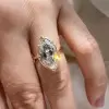 3.8ct Marquise Cut Simple Vintage Engagement Ring