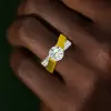 2.7ct Round Cut Bypass Two Tone Engagement Ring