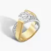 2.7ct Round Cut Bypass Two Tone Engagement Ring