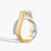 2.7ct Round Cut Bypass Two Tone Engagement Ring