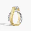 2.7ct Round Cut Bypass Two Tone Engagement Ring