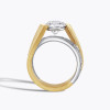 2.7ct Round Cut Bypass Two Tone Engagement Ring