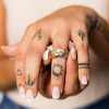 2.7ct Round Cut Bypass Two Tone Engagement Ring