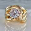 2.7ct Round Cut Nature-inspired Free-form Engagement Ring
