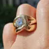2.7ct Round Cut Nature-inspired Free-form Engagement Ring
