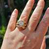 2.7ct Round Cut Nature-inspired Free-form Engagement Ring