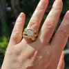 2.7ct Round Cut Nature-inspired Free-form Engagement Ring