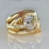 2.7ct Round Cut Nature-inspired Free-form Engagement Ring