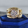 2.7ct Round Cut Nature-inspired Free-form Engagement Ring