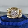 2.7ct Round Cut Nature-inspired Free-form Engagement Ring