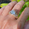 3ct Round Cut Matte Flush Set Two Tone Engagement Ring