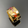 3ctw Flush Set Multicolor Sapphire Starry Ring