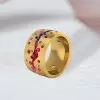 3ctw Flush Set Multicolor Sapphire Starry Ring