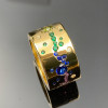 3ctw Flush Set Multicolor Sapphire Starry Ring