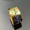 3ctw Flush Set Multicolor Sapphire Starry Ring