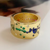 3ctw Flush Set Multicolor Sapphire Starry Ring