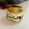 3ctw Flush Set Multicolor Sapphire Starry Ring