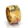 3ctw Flush Set Multicolor Sapphire Starry Ring