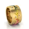 3ctw Flush Set Multicolor Sapphire Starry Ring